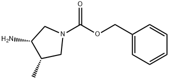 (3S,4S)-3-氨基-4-甲基吡咯烷-1-羧酸苄酯盐酸盐, 1400580-20-2, 结构式
