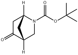 2-Azabicyclo[2.2.1]heptane-2-carboxylic acid, 5-oxo-, 1,1-dimethylethyl ester, (1R,4R)- Struktur