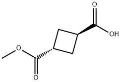 trans-1,3-Cyclobutanedicarboxylic acid 1-methyl ester Struktur