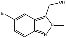(5-溴-2-甲基-2H-吲唑-3-基)甲醇, 1401440-94-5, 结构式