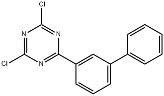 2-([1,1'-ビフェニル]-3-イル)-4,6-ジクロロ-1,3,5-トリアジン 化学構造式