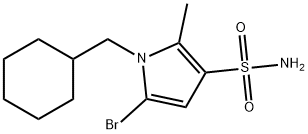 5-Bromo-1-(cyclohexylmethyl)-2-methyl-1H-pyrrole-3-sulfonamide Struktur