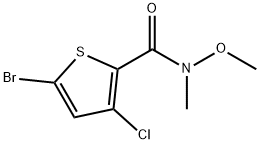 5-bromo-3-chloro-N-methoxy-N-methylthiophene-2-carboxamide Structure