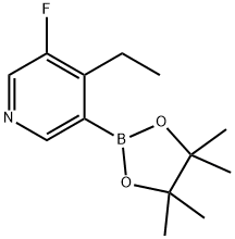 4-ethyl-3-fluoro-5-(4,4,5,5-tetramethyl-1,3,2-dioxaborolan-2-yl)pyridine Struktur
