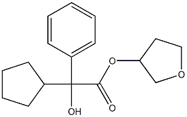 tetrahydrofuran-3-yl 2-cyclopentyl-2-hydroxy-2-phenylacetate Structure