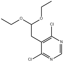4,6-二氯-5-(2,2-二乙氧基乙基)嘧啶,14052-82-5,结构式