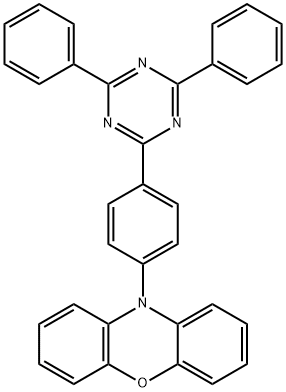10-(4-(4,6-diphenyl-1,3,5-triazin-2-yl)phenyl)-10H-phenoxazine Struktur