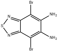 ジブロモ-2,1,3-ベンゾチアジアゾール-5,6-ジアミン 化学構造式
