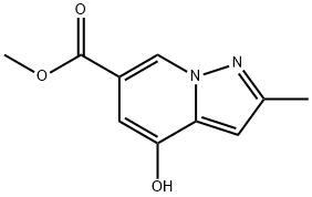 methyl 4-hydroxy-2-methylpyrazolo[1,5-a]pyridine-6-carboxylate Struktur