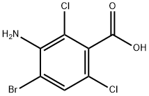 3-amino-4-bromo-2,6-dichlorobenzoic acid Struktur