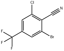 2-bromo-6-chloro-4-(trifluoromethyl)benzonitrile Structure
