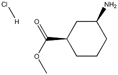 methyl (1R,3S)-3-aminocyclohexane-1-carboxylate hydrochloride 化学構造式