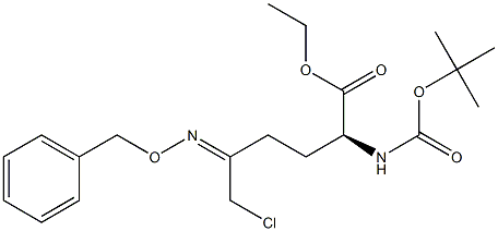 (S,E)-5-((苄氧基)亚氨基)-2-((叔丁氧羰基)氨基)-6-氯己酸乙酯,1416134-59-2,结构式