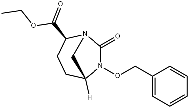 (2S,5R)-6-(ベンジルオキシ)-7-オキソ-1,6-ジアザビシクロ[3.2.1]オクタン-2-カルボン酸エチル 化学構造式