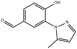 4-hydroxy-3-(5-methyl-1H-pyrazol-1-
yl)benzaldehyde Structure