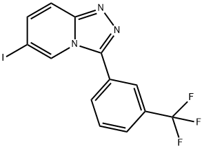 6-Iodo-3-(3-(trifluoromethyl)phenyl)-[1,2,4]triazolo[4,3-a]pyridine Struktur