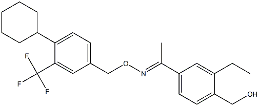Ethanone, 1-[3-ethyl-4-(hydroxymethyl)phenyl]-,O-[[4-cyclohexyl-3-(trifluoromethyl)phenyl]methyl]oxime, (1E)-