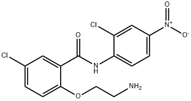 2-(2-Aminoethoxy)-5-chloro-N-(2-chloro-4-nitrophenyl)benzamide,1420290-88-5,结构式