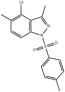 4-chloro-3,5-dimethyl-1-tosyl-1H-indazole Structure