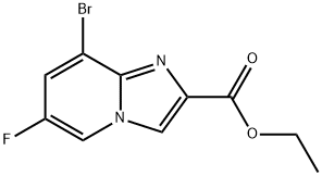 8-溴-6-氟咪唑并[1,2-A]吡啶-2-甲酸乙酯, 1421312-22-2, 结构式