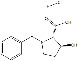 (2S,3S)-1-Benzyl-3-Hydroxypyrrolidine-2-Carboxylic Acid Hydrochloride, 1422284-79-4, 结构式