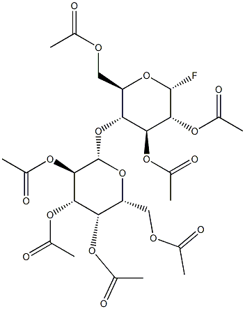 ALPHA-乳糖基氟化物七乙酸酯, 14227-57-7, 结构式