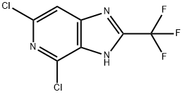 4,6-dichloro-2-(trifluoromethyl)-3H-imidazo[4,5-c]pyridine Struktur