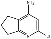2-chloro-6,7-dihydro-5H-cyclopenta[b]pyridin-4-amine Struktur