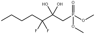 Dimethyl (2,2-dihydroxy-3,3-difluoro-2-oxoheptyl)phosphonate 结构式