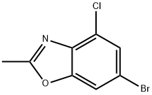 6-Bromo-4-chloro-2-methyl-benzooxazole Structure