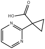 1-(pyrimidin-2-yl)cyclopropane-1-carboxylic acid Struktur