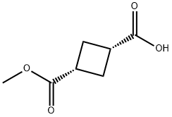 cis-3-(Methoxycarbonyl)cyclobutanecarboxylic acid Structure