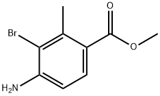 4-氨基-3-溴-2-甲基苯甲酸甲酯,1427361-33-8,结构式