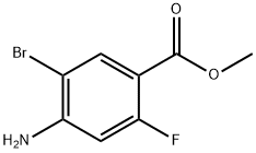4-氨基-5-溴-2-氟苯甲酸甲酯 结构式