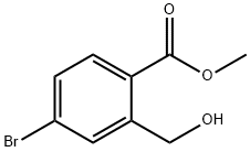 4-Bromo-2-hydroxymethyl-benzoic acid methyl ester Struktur