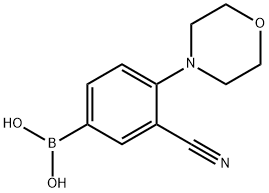 B-[3-cyano-4-(4-morpholinyl)phenyl]boronic acid Struktur