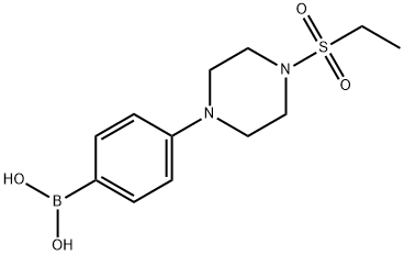 {4-[4-(乙磺酰)哌嗪-1-基]苯基}硼酸, 1428327-90-5, 结构式