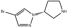 (R)-4-溴-1-(3-吡咯烷基)-1H-吡唑, 1428331-33-2, 结构式
