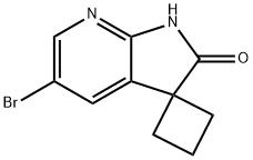 5'-bromo-1',2'-dihydrospiro[cyclobutane-1,3'-pyrrolo[2,3-b]pyridine]-2'-one Struktur