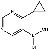 (4-环丙基嘧啶-5-基)硼酸 结构式