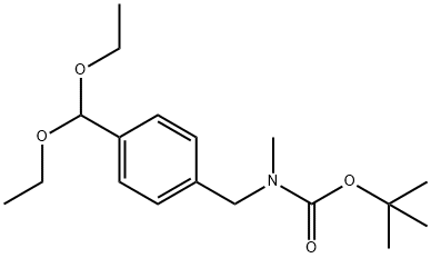 N-[(4-二乙氧基甲基)苄基]-N-甲基氨基甲酸叔丁酯,1428935-48-1,结构式