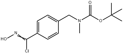 (Z)-4-(氯(羟基亚氨基)甲基)苄基(甲基)氨基甲酸叔丁酯 结构式