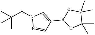 1-新戊基-4-(4,4,5,5-四甲基-1,3,2-二氧杂硼杂环戊烷-2-基)-1H-吡唑 结构式