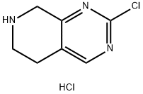 2-Chloro-5,6,7,8-tetrahydropyrido[3,4-d]pyrimidine hydrochloride Struktur