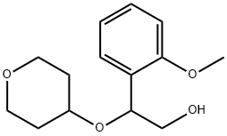 2-(2-甲氧基苯基)-2 - ((四氢-2H-吡喃-4-基)氧基)乙-1-醇, 1434652-62-6, 结构式