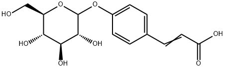 3-[4-(BETA-D-吡喃葡萄糖基氧基)苯基]-2-丙烯酸, 14364-05-7, 结构式