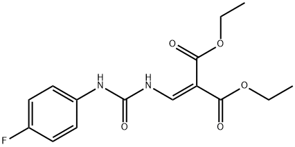 2-[3-(4-fluorophenyl)ureidomethylene]malonic acid diethyl ester, 1437323-24-4, 结构式