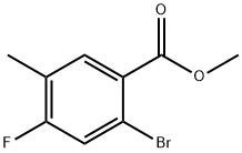 2-Bromo-4-fluoro-5-methyl-benzoic acid methyl ester,1437780-13-6,结构式