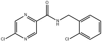 5-Chloro-N-(2-chlorobenzyl)pyrazine-2-carboxamide,1438853-89-4,结构式