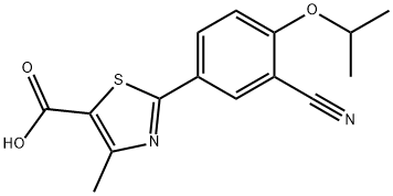2-(3-cyano-4-isopropoxyphenyl)-4-methylthiazole-5-carboxylic acid Structure